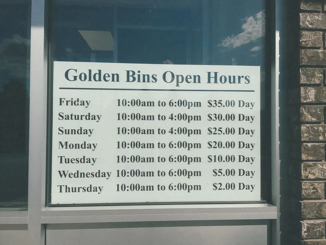 Golden Bins bin store in Brooks, Alberta — a Canadian liquidation store with daily price drops.