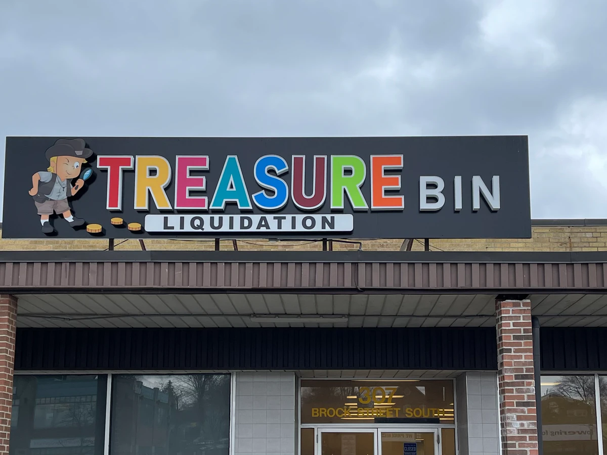 Treasure Bin Liquidation bin store in Whitby, Ontario — a Canadian liquidation store with daily price drops.