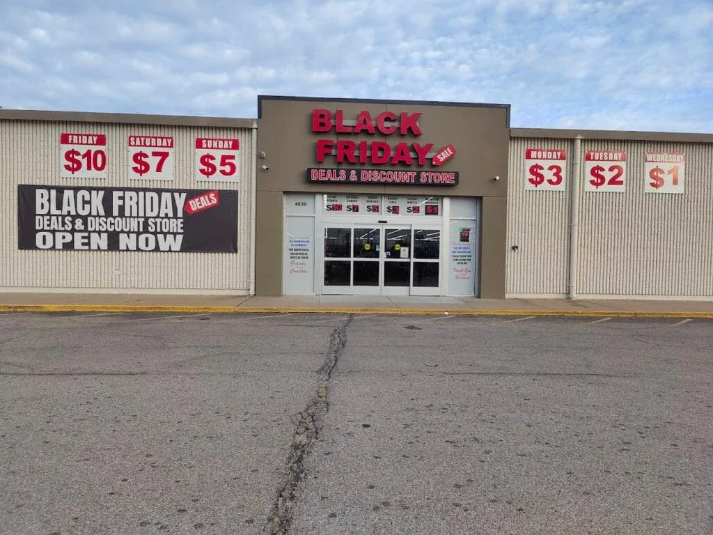 Black Friday Deals and Discount Store interior merchandise display - home goods store in wichita, kansas.