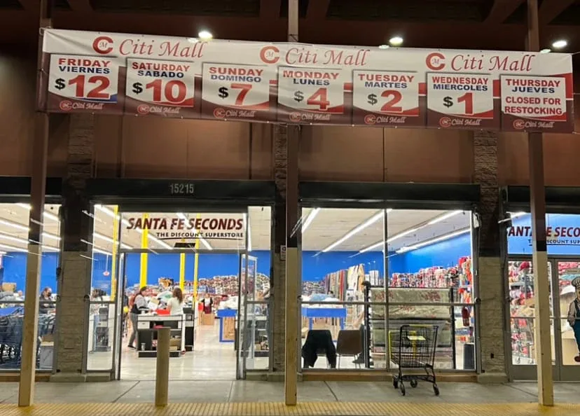 Citi Mall interior merchandise display - general store in compton, california.