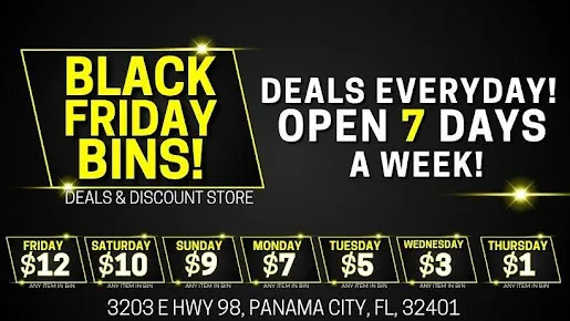Crazy Bargain Deals Black Friday Deals interior merchandise display - liquidator in riverdale, georgia.