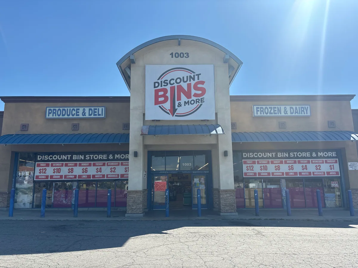 discount bins and more bin store in Colton, CA — a liquidation store with daily price drops.
