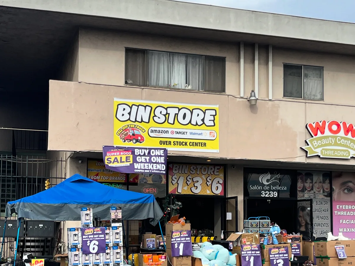 Off The Truck Discounts Bin Store bin store in Inglewood, CA — a liquidation store with daily price drops.