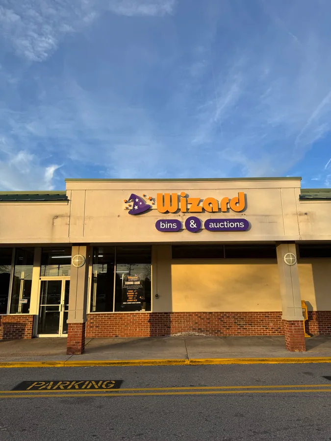 Wizard Bins & Auctions bin store in Virginia Beach, VA — a liquidation store with daily price drops.